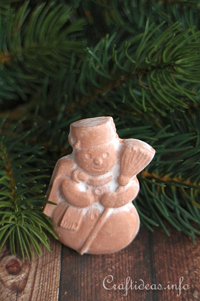 Terracotta Snowman Ornament