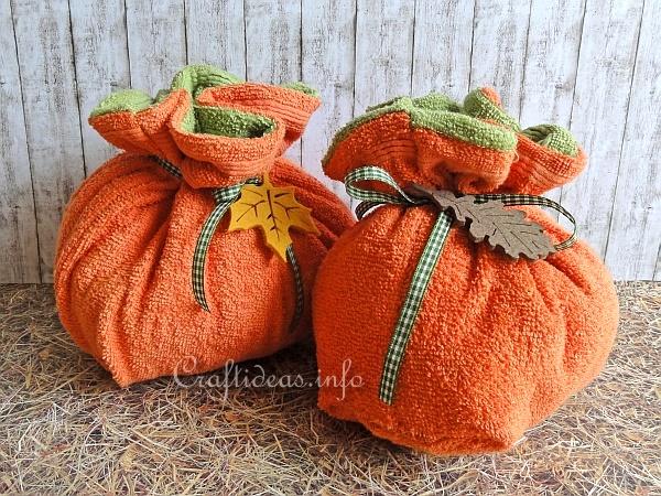 Terry Cloth Pumpkins 1
