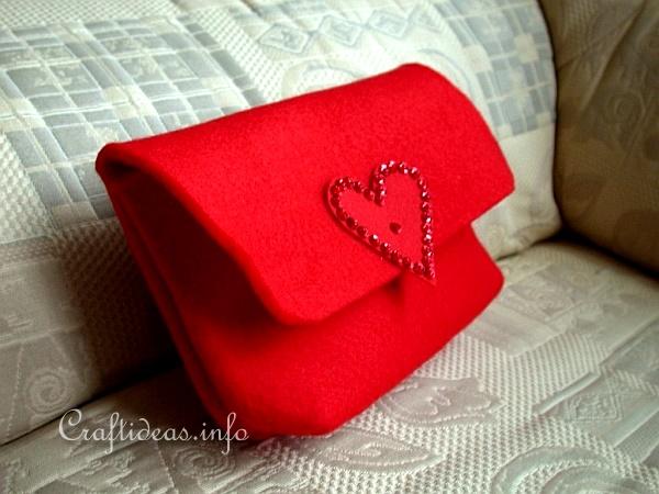 Textile Craft - Felt Red Clutch 1