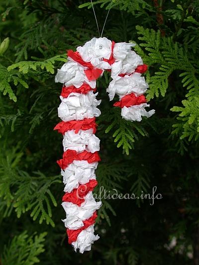 Tissue Paper Candy Cane