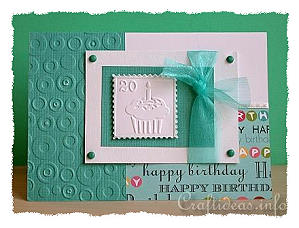 Turquoise Happy Birthday Card 