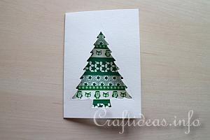 Tutorial - Patchwork Christmas Tree Greeting Card 4