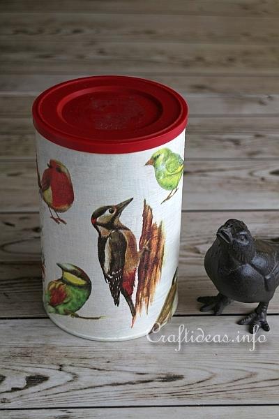 Upcycling Craft - Bird Food Container 2