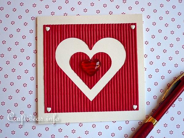 Valentine's Day Card - Large Heart Motif 2