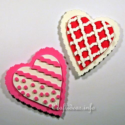 Valentine's Day Craft - Fun Foam Heart Refrigerator Magnets