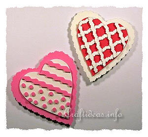 Valentine's Day Craft - Fun Foam Heart Refrigerator Magnets