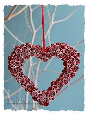 Day Craft Valentine - Quilled papier Décoration Coeur