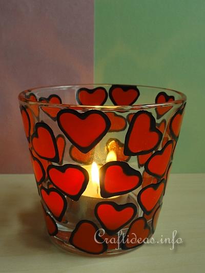 Valentine's Day Votive Glass