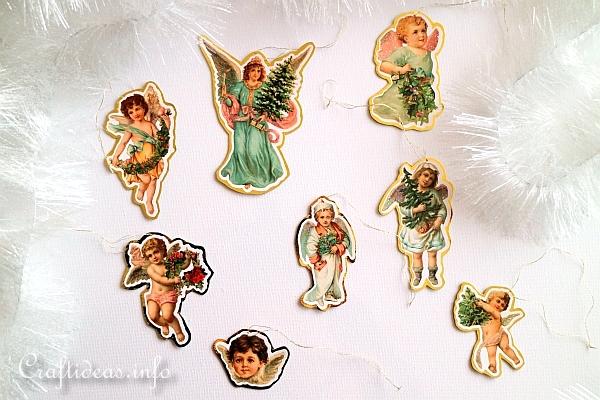 Vintage Angels Tags or Tree Ornaments