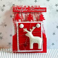 Vrolyke Kerstmis ATC with Reindeer Motif
