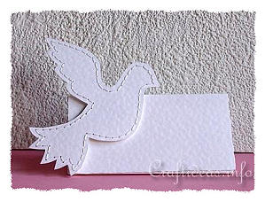 Wedding Place Card with Dove Motif