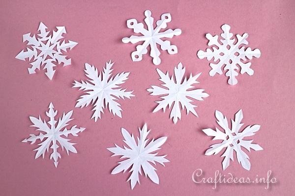 White 8-Pointed Snowflakes