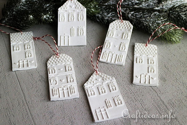 White Clay House Christmas Ornaments