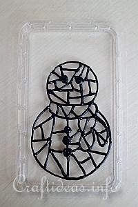 Window Mosaic Snowman Tutorial 3