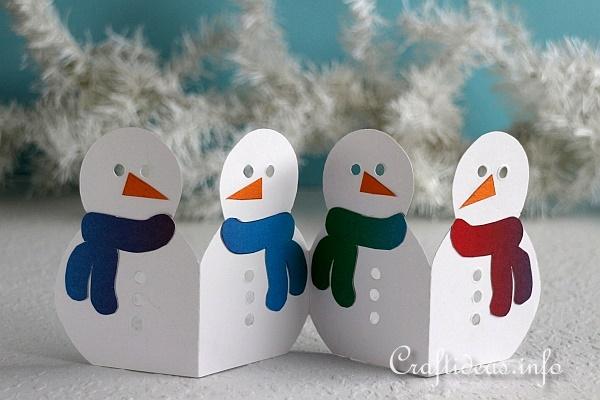 Winter Craft Idea - Paper Snowman Garland