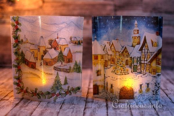 Winter Villages Tea Light Covers