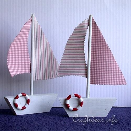 Wood Crafts for Summer - Wooden Sailboat