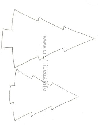 Wooden Christmas Trees Craft Pattern