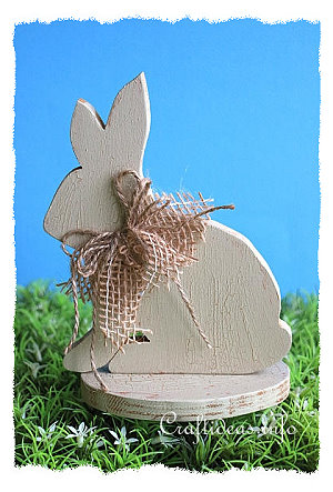 Wooden Easter Bunny Decoration