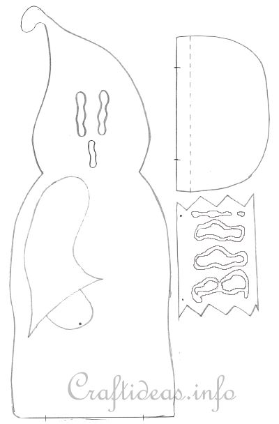 Wooden Ghost Template 400