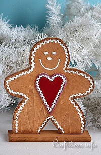 Wooden Gingerbread Man Recipe Card Holder 2_0507