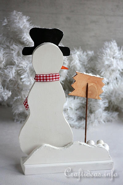 Wooden Snowman - Snowballs for Sale - Back Side