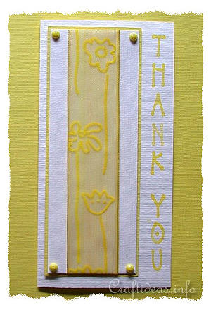 Yellow Thank You Card 
