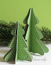 Christmas Paper Craft - 3-D Paper Christmas Tree Decoration