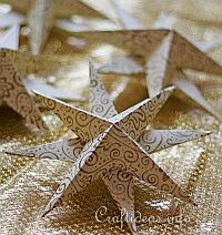 Christmas Paper Craft - Three Dimensional Paper Star 