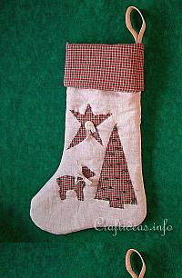 Patchwork and Sewing Craft for Christmas - Country Stocking 