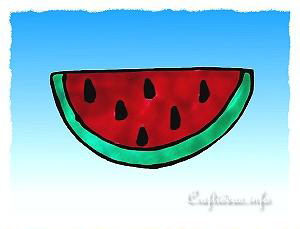 Summer Craft for Kids - Watermelon Window Cling Craft 