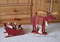 Wooden Moose and Sleight Advent Calendar
