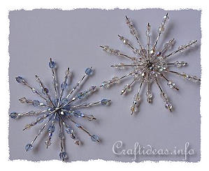 Beaded Snowflake - Blue Crystals 