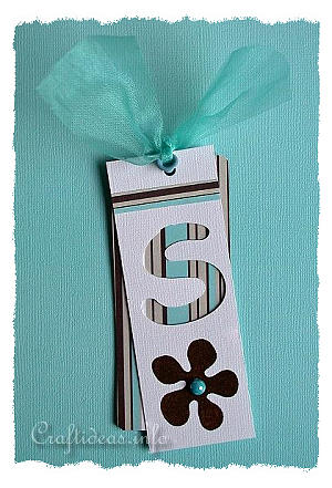 Blue and Brown Retro Tag 