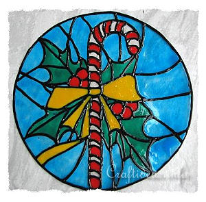 Candy Cane Window Cling 