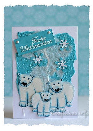 Christmas Card - Polar Bears Greeting Card for the Holidays 
