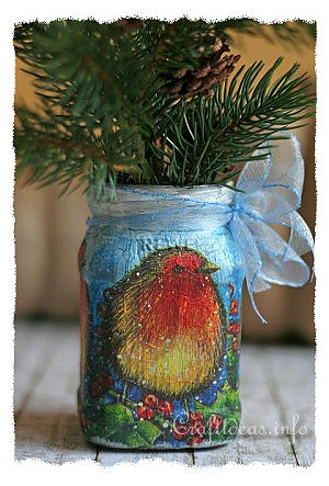 Christmas Craft - Jar Recycling Craft 