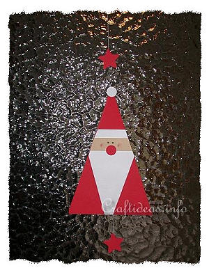 Christmas Craft - Triangle Santa Decoration