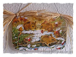 Christmas Craft - Wall Decoration with Mice