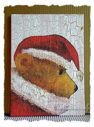 Christmas Faux Painting with Santa Teddy Bear Motif 