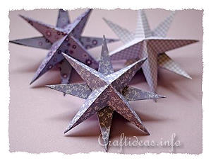 Christmas Paper Craft - 3-D Stars 