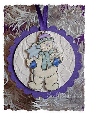 Christmas Paper Craft - Snowman Ornament 