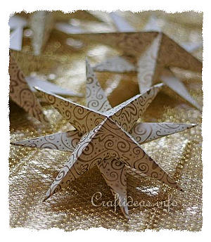 Christmas Paper Craft - Three Dimensional Paper Star 