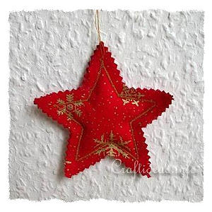 Christmas Sewing Craft - Red Star Ornament