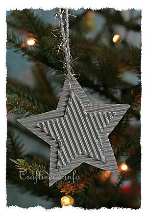 Corrugated Glittery Christmas Stars 