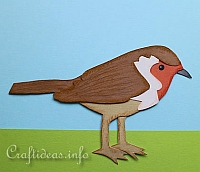 Craft for Kids - Paper Piecing Robin