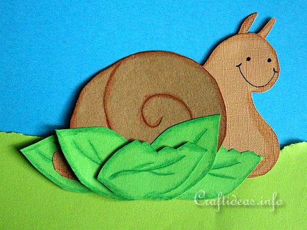 Crafts for Kids - Paper Crafts - Summer Crafts - Slimey the Snail Craft Idea