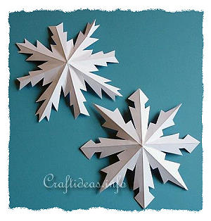 Dimensional Paper Snowflakes 