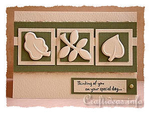 Embossed Leaves Card for Autumn