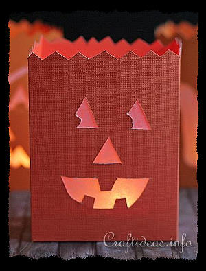 Fall Paper Craft - Happy Pumpkin Paper Lantern